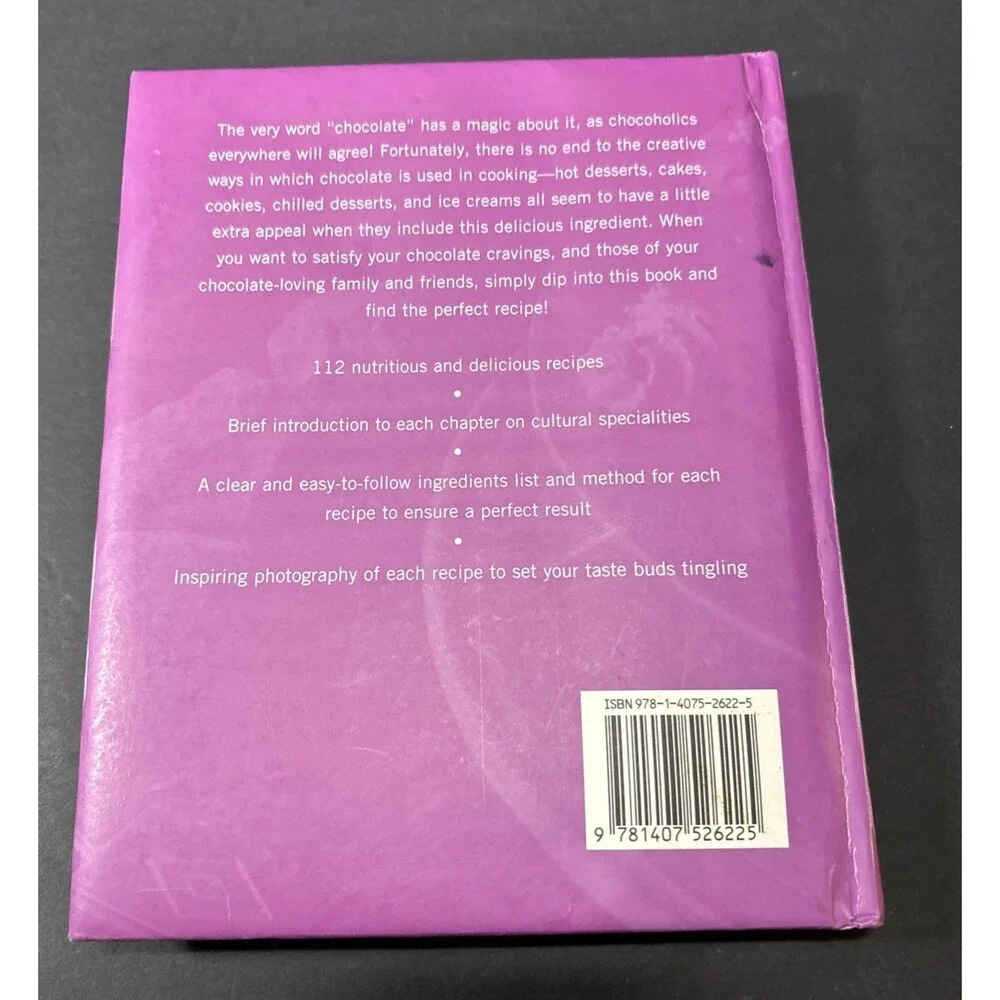 Perfect Chocolate Recipe Book Parragon 2008 Padded Hardcover 100 Recipes